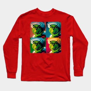 Green Pop Groove: Grinch's Stylish Side - Christmas Pop Long Sleeve T-Shirt